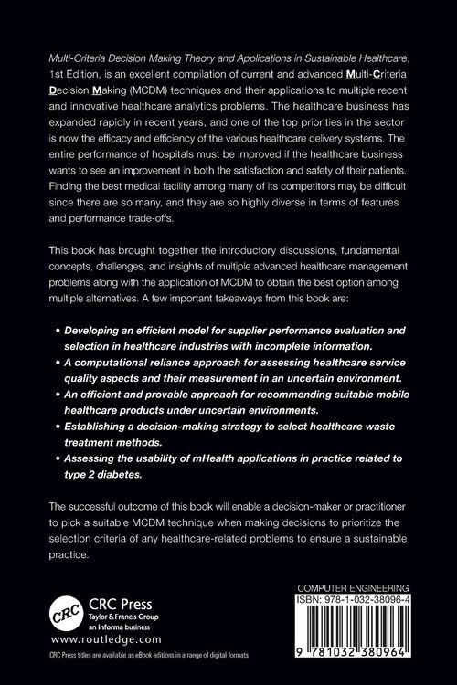 Produktbild: Multi-Criteria Decision Making Theory and Applications in Sustainable Healthcare