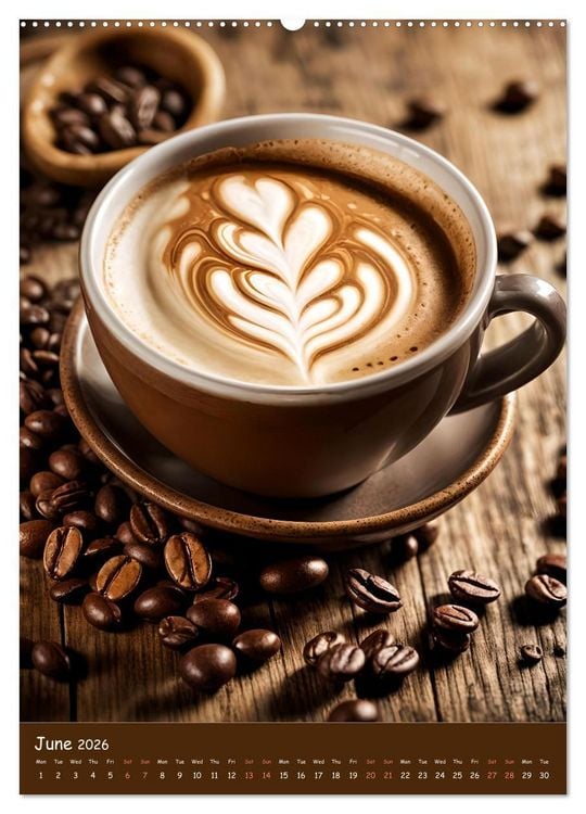 Produktbild: The Soul of Coffee - A Daily Ritual (High Quality Premium Wall Calendar 2026 DIN A2 portrait),CALVENDO 12 Month Wall Calendar