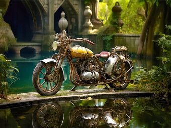 Produktbild: CALVENDO Puzzle Motorradsommer | 1000 Teile Lege-Gr&ouml;&szlig;e 64x48cm Foto-Puzzle f&uuml;r gl&uuml;ckliche Stunden