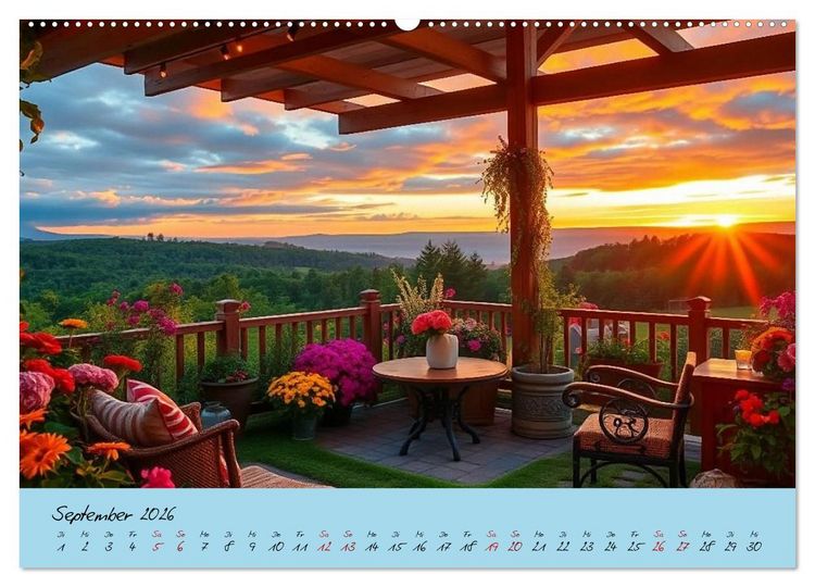 Produktbild: Zwischen H&uuml;geln und Tr&auml;umen &ndash; magische Orte, an denen die Zeit stillsteht (Wandkalender 2026 DIN A2 quer), CALVENDO Monatskalender
