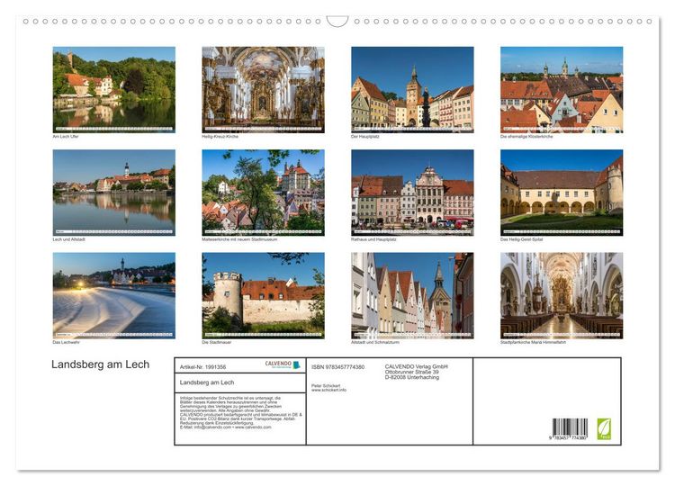 Produktbild: Landsberg am Lech (Wandkalender 2026 DIN A2 quer), CALVENDO Monatskalender