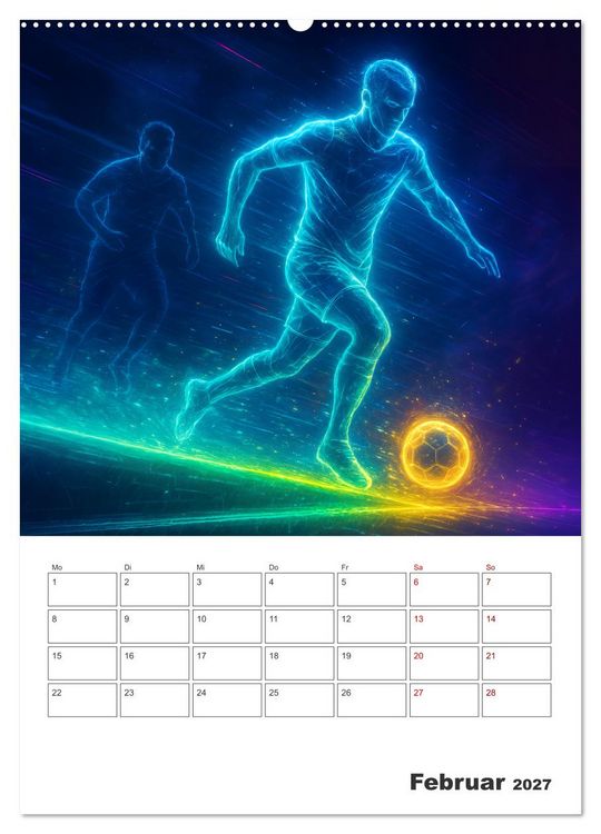 Produktbild: Vision Fu&szlig;ball Licht - Kraft - Spiel (Wandkalender 2027 DIN A2 hoch), CALVENDO Monatskalender