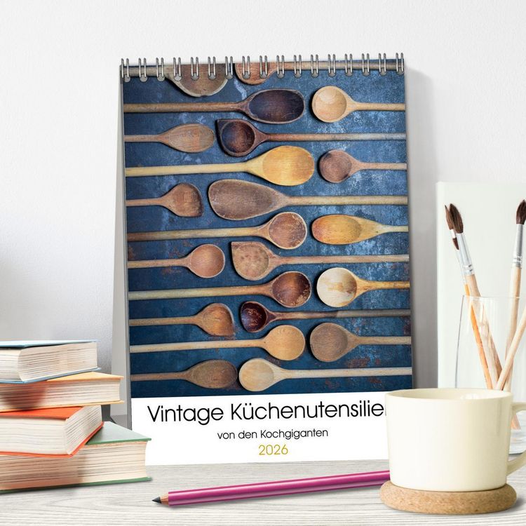 Produktbild: Vintage K&uuml;chenutensilien (Tischkalender 2026 DIN A5 hoch), CALVENDO Monatskalender