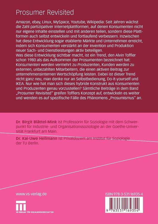 Produktbild: Prosumer Revisited