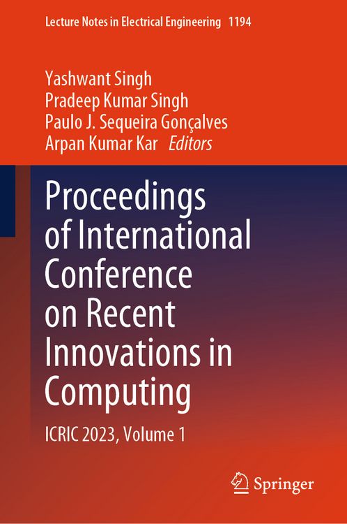 Produktbild: Proceedings of International Conference on Recent Innovations in Computing