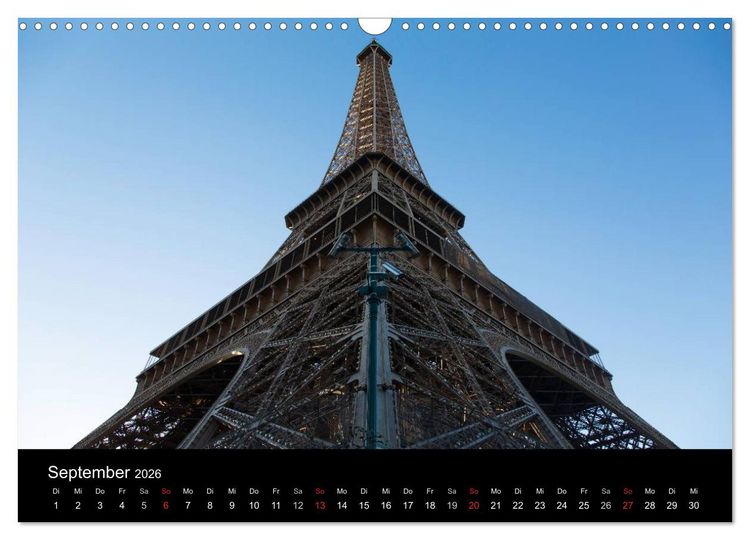 Produktbild: Eiffel Tower &ndash; Tour Eiffel &ndash; Eiffelturm &ndash; Paris 2026 (Wandkalender 2026 DIN A3 quer), CALVENDO Monatskalender