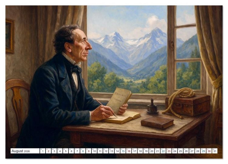Produktbild: Hans Christian Andersen. Sein Leben, seine Werke (Wandkalender 2026 DIN A4 quer), CALVENDO Monatskalender