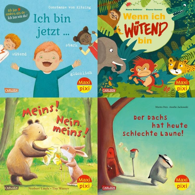 Produktbild: Maxi-Pixi-4er-Set 89: Gl&uuml;cklich, traurig, schlecht gelaunt (4x1 Exemplar)