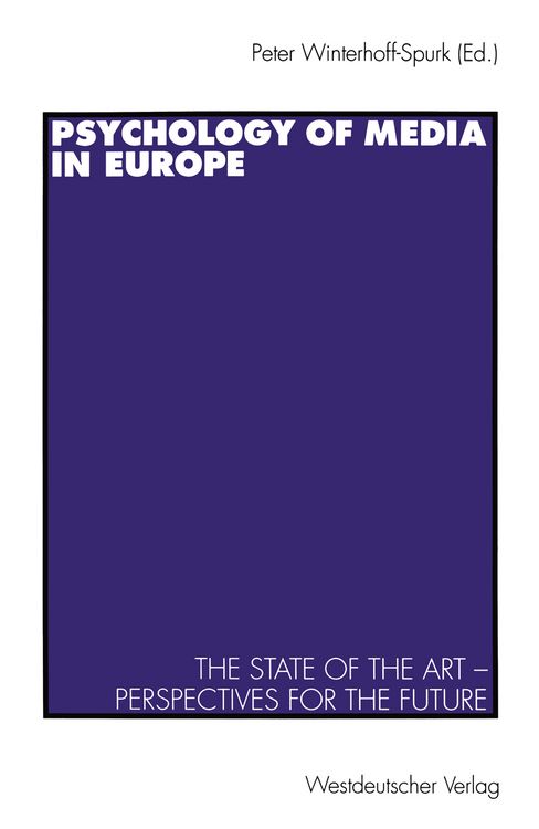 Produktbild: Psychology of Media in Europe