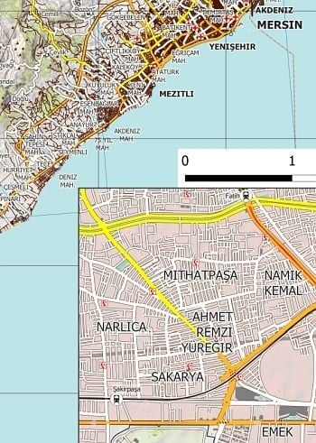 Adana - Topographische Reisekarte 1:250.000 Türkei (Blatt 10)