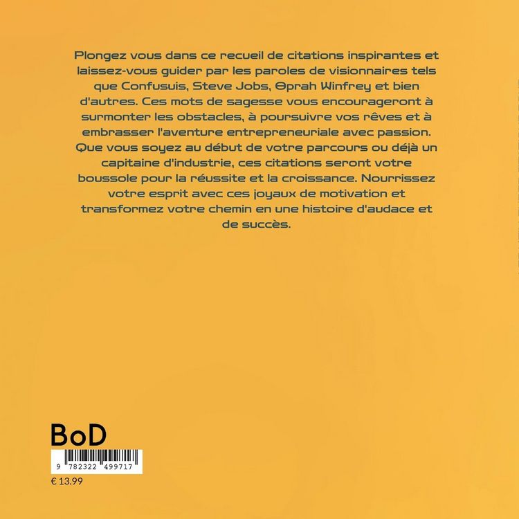 Produktbild: Les meilleures citations pour r&eacute;ussir dans l'entreprenariat