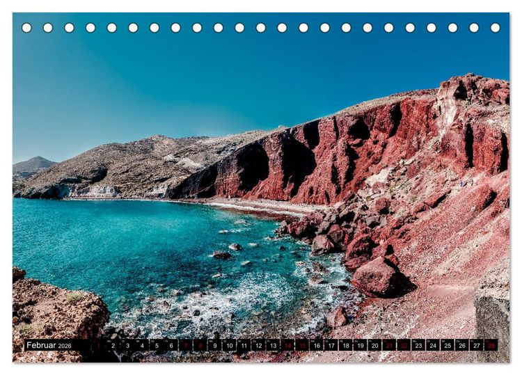 Produktbild: Santorini - Perle in der &Auml;gais (Tischkalender 2026 DIN A5 quer), CALVENDO Monatskalender