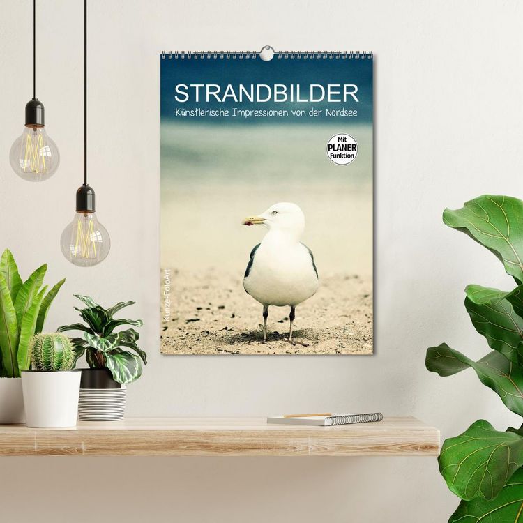 Produktbild: Strandbilder - K&uuml;nstlerische Impressionen von der Nordsee (Wandkalender 2026 DIN A3 hoch), CALVENDO Monatskalender