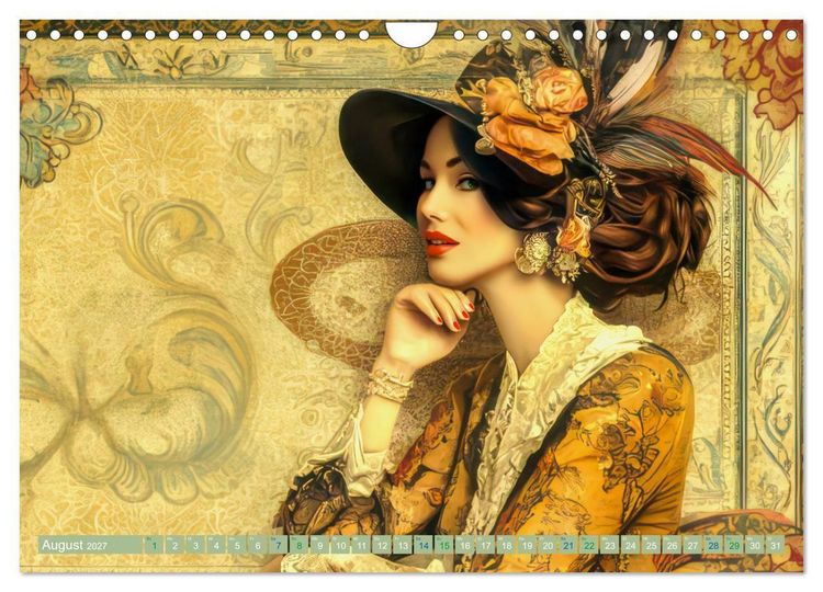 Produktbild: Die Epoche Art Nouveau - Mit eleganter Mode (Wandkalender 2027 DIN A4 quer), CALVENDO Monatskalender