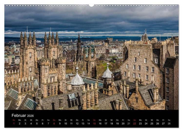 Produktbild: EDINBURGH. Blick. Licht. Wetter. (Wandkalender 2026 DIN A2 quer), CALVENDO Monatskalender