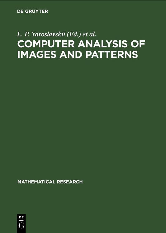 Produktbild: Computer Analysis of Images and Patterns