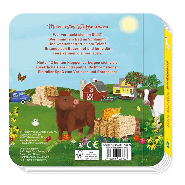 Produktbild: Tr&ouml;tsch Pappenbuch mit Klappen Mein erstes Klappenbuch Tiere auf dem Bauernhof