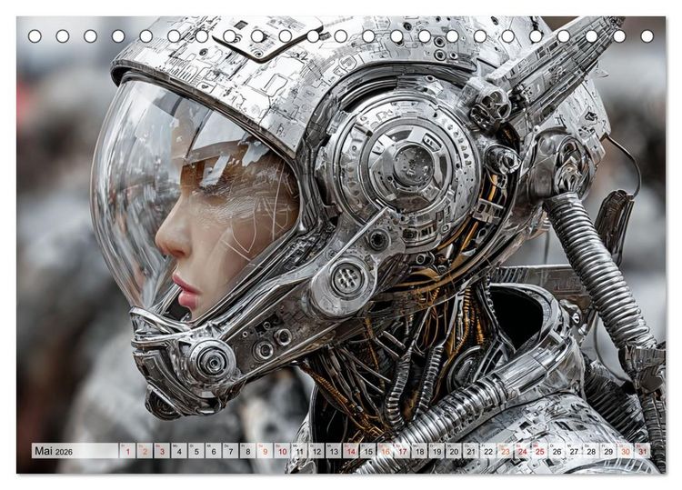 Produktbild: Fantasie Welten - Science Fiction (Tischkalender 2026 DIN A5 quer), CALVENDO Monatskalender