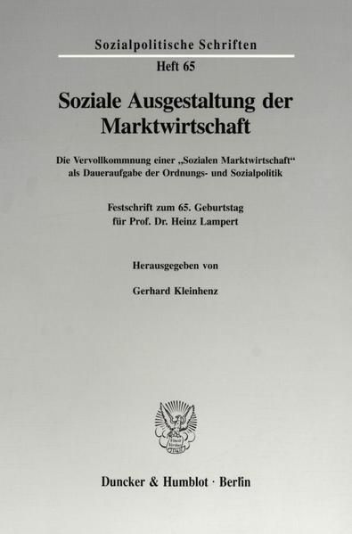 Produktbild: Soziale Ausgestaltung der Marktwirtschaft.