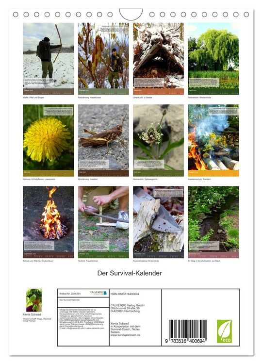 Produktbild: Der Survival-Kalender (Wandkalender 2026 DIN A4 hoch), CALVENDO Monatskalender