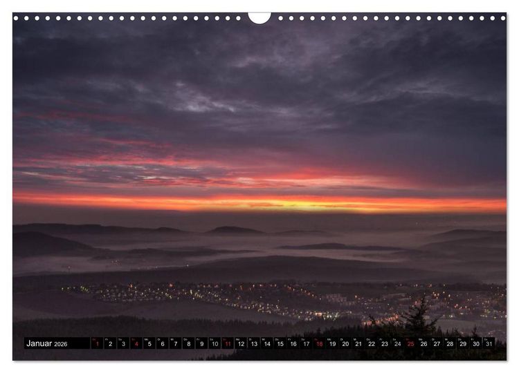 Produktbild: Lichtstimmungen Th&uuml;ringen - Eine Reise von Morgens bis Abends (Wandkalender 2026 DIN A3 quer), CALVENDO Monatskalender