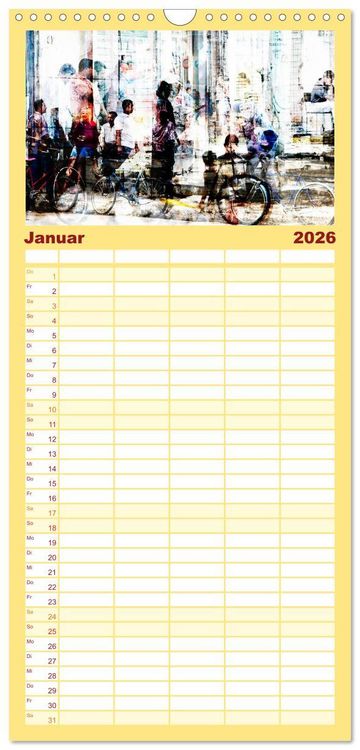 Produktbild: Familienplaner 2026 - Kuba anders-Art-ig mit 5 Spalten (Wandkalender, 21 x 45 cm) CALVENDO