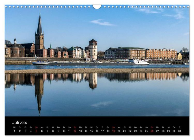 Produktbild: D&uuml;sseldorf - Rheinansichten (Wandkalender 2026 DIN A3 quer), CALVENDO Monatskalender