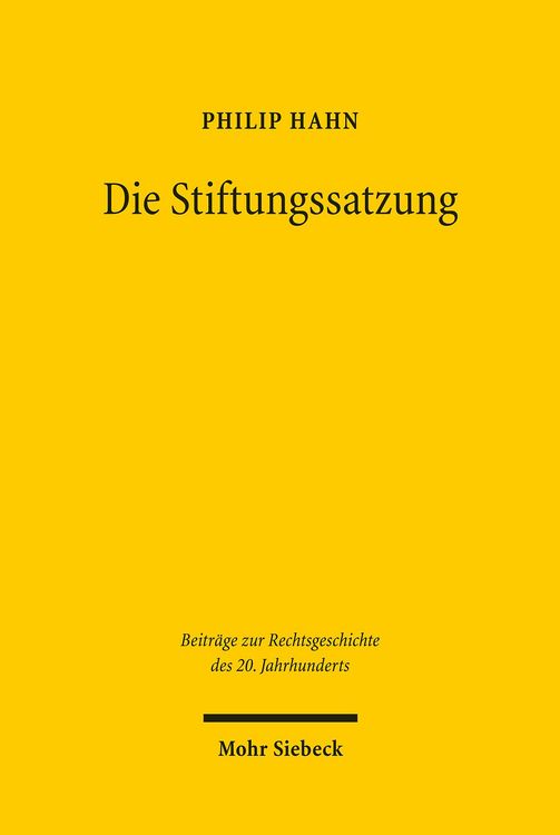 Produktbild: Die Stiftungssatzung