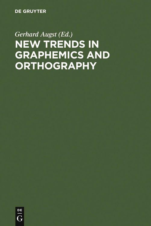Produktbild: New Trends in Graphemics and Orthography