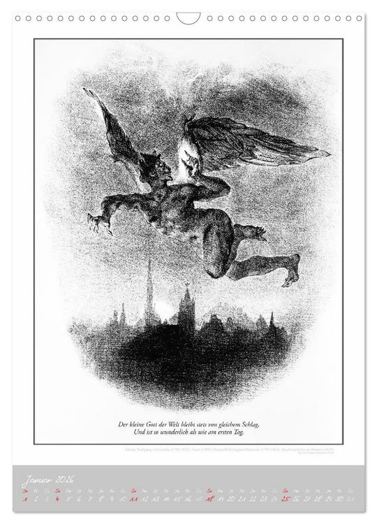 Produktbild: Faust - Weltliteraturkalender (Wandkalender 2026 DIN A3 hoch), CALVENDO Monatskalender