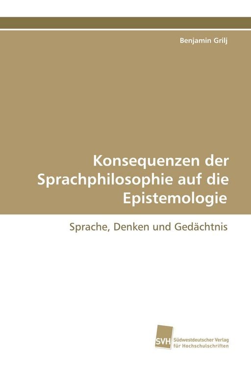 Produktbild: Konsequenzen der Sprachphilosophie auf die Epistemologie