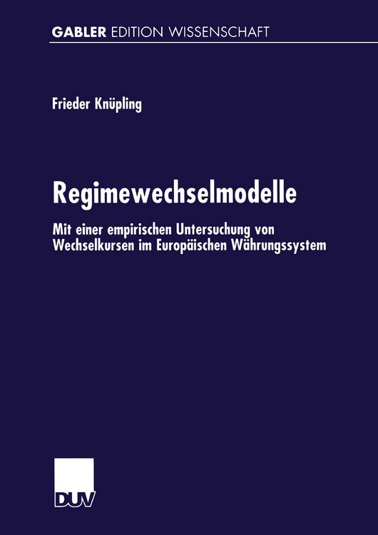 Produktbild: Regimewechselmodelle