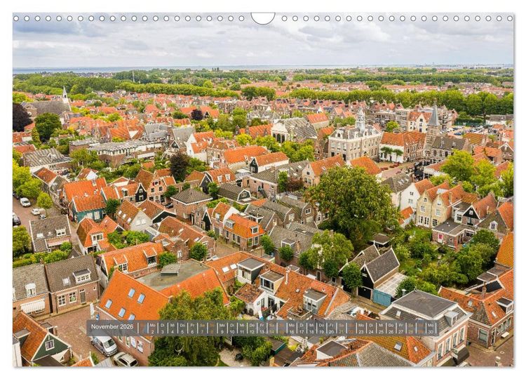 Produktbild: Nordholland von oben (Wandkalender 2026 DIN A3 quer), CALVENDO Monatskalender