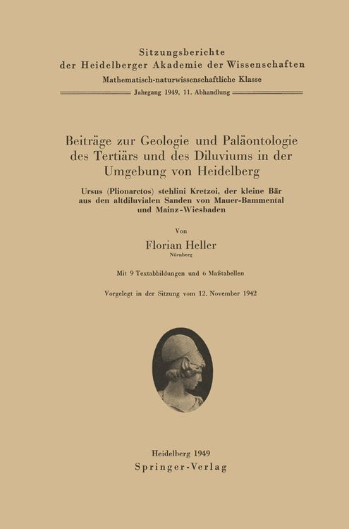 Produktbild: Beitr&auml;ge zur Geologie und Pal&auml;ontologie des Terti&auml;rs und des Diluviums in der Umgebung von Heidelberg