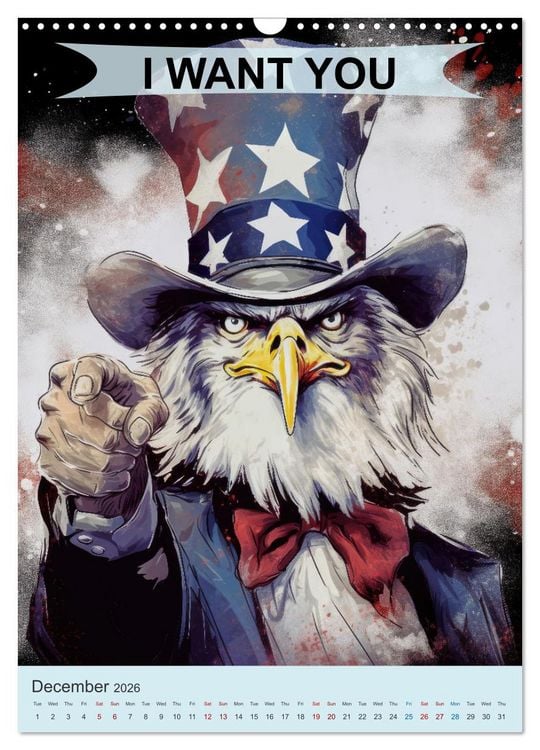 Produktbild: I want you animals (Wall Calendar 2026 DIN A3 portrait), CALVENDO 12 Month Wall Calendar