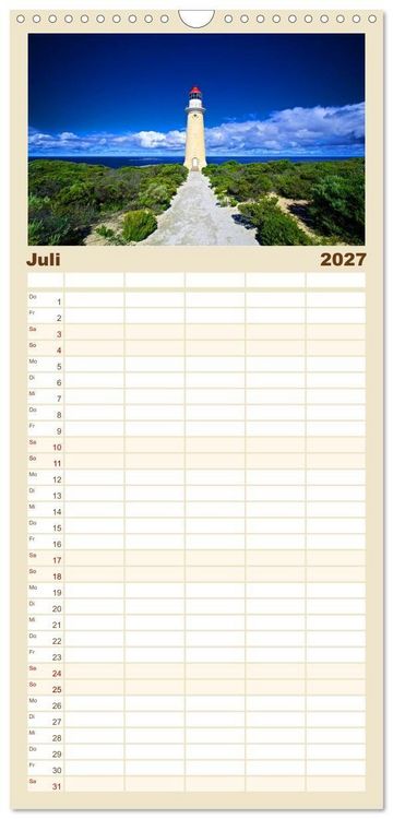 Produktbild: Familienplaner 2027 - Australien &bull; Impressionen mit 5 Spalten (Wandkalender, 21 x 45 cm) CALVENDO