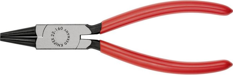 Produktbild: Knipex 22 01 160 Elektronik- u. Feinmechanik Rundzange Gerade Chrom-Vanadium Elektrostahl 160 mm
