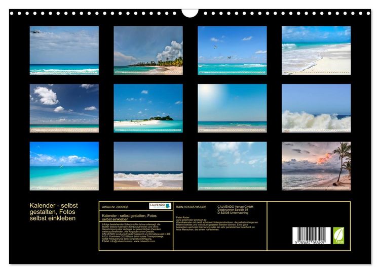 Produktbild: Kalender - selbst gestalten, Fotos selbst einkleben (Wandkalender 2026 DIN A3 quer), CALVENDO Monatskalender