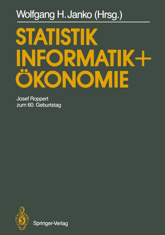 Produktbild: Statistik, Informatik und &Ouml;konomie