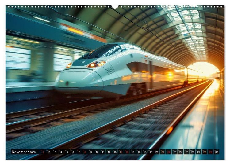 Produktbild: Futuristische Z&uuml;ge (hochwertiger Premium Wandkalender 2026 DIN A2 quer), Kunstdruck in Hochglanz