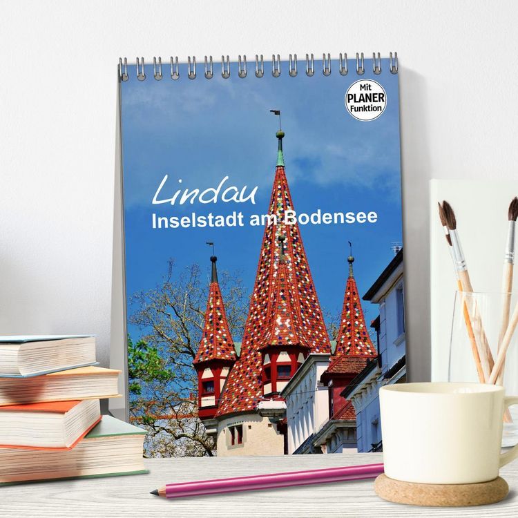 Produktbild: Lindau - Inselstadt am Bodensee (Tischkalender 2026 DIN A5 hoch), CALVENDO Monatskalender