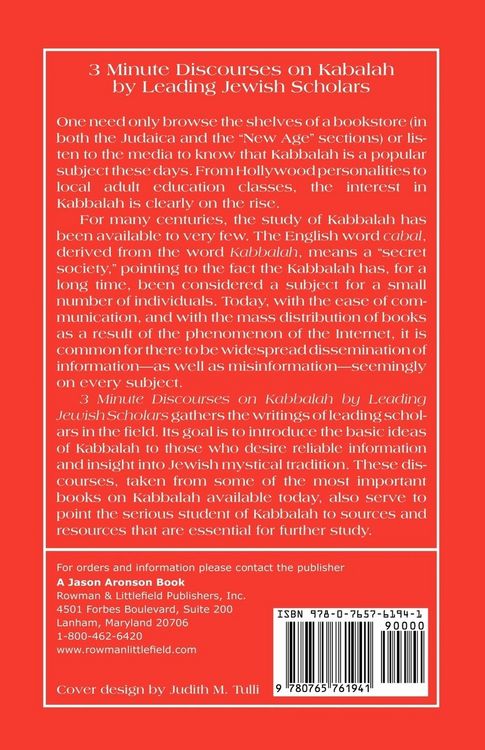 Produktbild: 3 Minute Discourses on Kabbalah by Leading Jewish Scholars