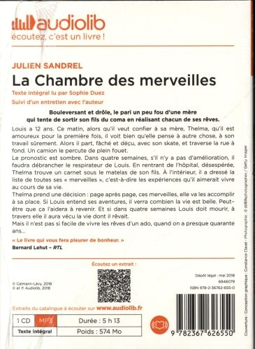 Produktbild: La chambre des merveilles