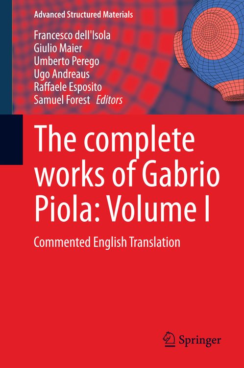 Produktbild: The complete works of Gabrio Piola: Volume I