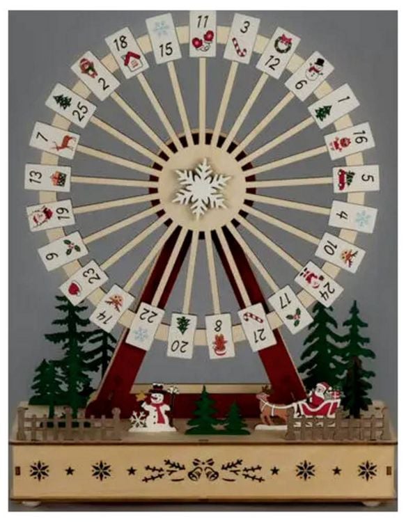 Produktbild: Konstsmide 3249-100 LED-Silhouette Adventskalender Warmwei&szlig; LED Natur