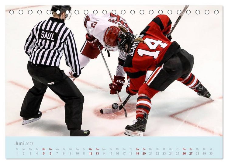 Produktbild: Eishockey! Schneller, h&auml;rter, das Powergame! (Tischkalender 2027 DIN A5 quer), CALVENDO Monatskalender