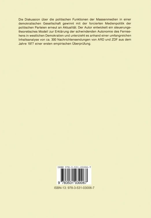 Produktbild: Fernsehen und Demokratie
