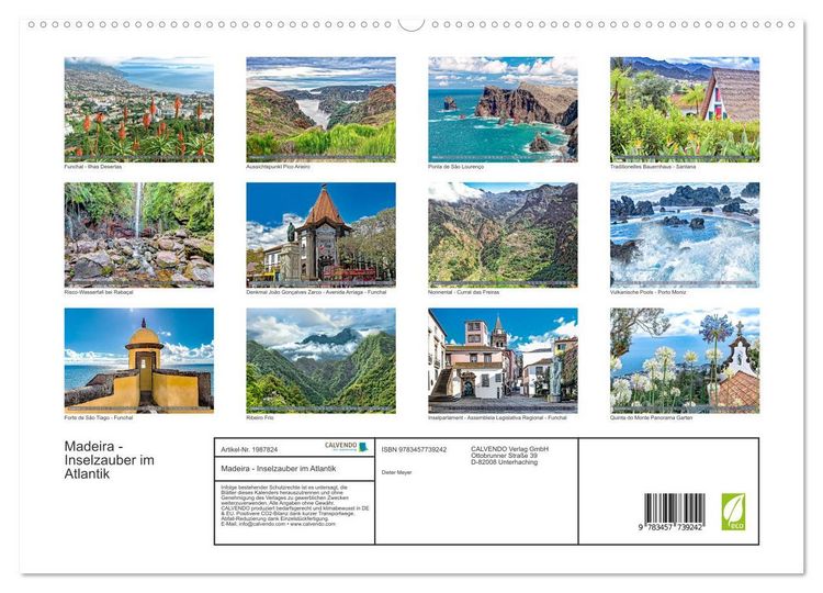 Produktbild: Madeira - Inselzauber im Atlantik (hochwertiger Premium Wandkalender 2026 DIN A2 quer), Kunstdruck in Hochglanz