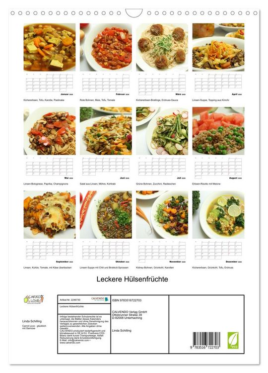 Produktbild: Leckere H&uuml;lsenfr&uuml;chte (Wandkalender 2026 DIN A3 hoch), CALVENDO Monatskalender
