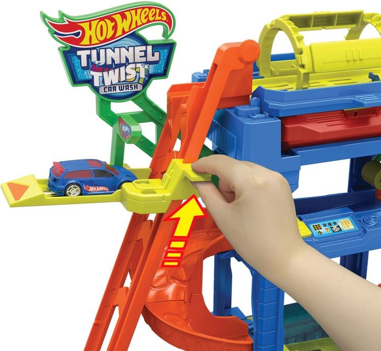 Produktbild: Hot Wheels City Farbwechsel-Tunnelautowaschanlage und Farbwechselfahrzeug im Maßstab 1:64